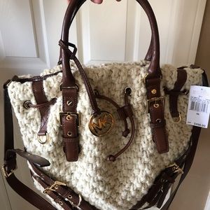 Michael Kors Milo Cream Buckle Bag